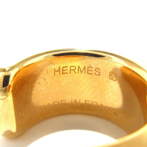 Auth HERMES Olympe - Rose Gold Blue Hardware Veau Epsom Earrings - Picture 6 of 7